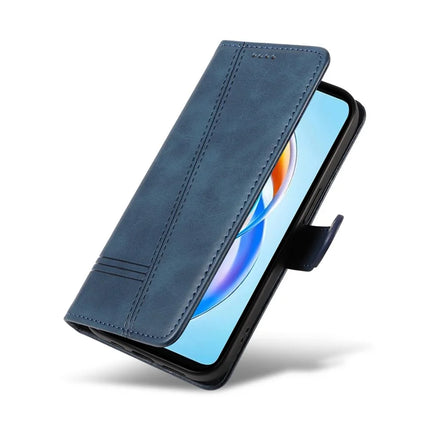 For Honor X5b / X5b Plus Wallet Phone Case T-Shape Lines Leather Cover