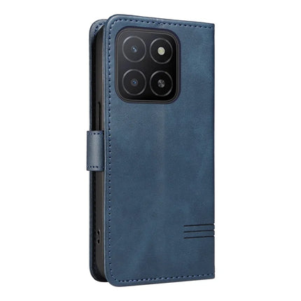 For Honor X5b / X5b Plus Wallet Phone Case T-Shape Lines Leather Cover