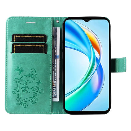 For Honor X5b / X5b Plus Case Butterfly Leather Phone Cover