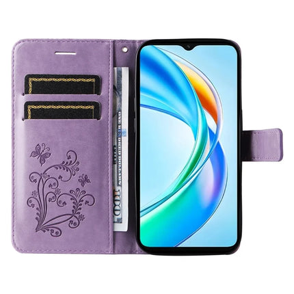 For Honor X5b / X5b Plus Case Butterfly Leather Phone Cover