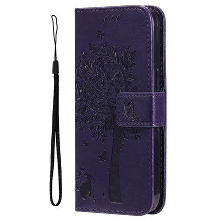 For Honor X5b / X5b Plus Case Cat Tree Pattern Flip Leather Phone Cover