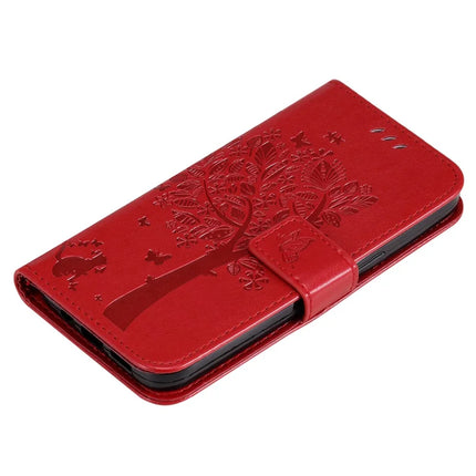 For Honor X5b / X5b Plus Case Cat Tree Pattern Flip Leather Phone Cover