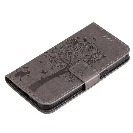 For Honor X5b / X5b Plus Case Cat Tree Pattern Flip Leather Phone Cover