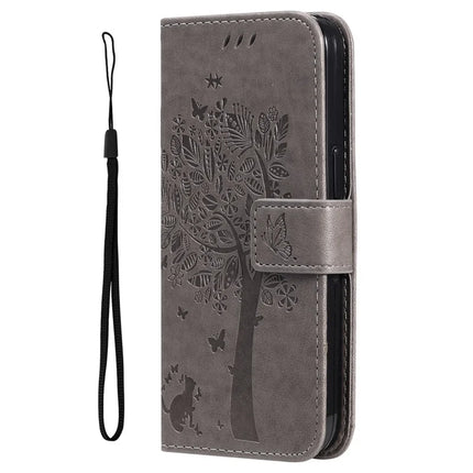 For Honor X5b / X5b Plus Case Cat Tree Pattern Flip Leather Phone Cover