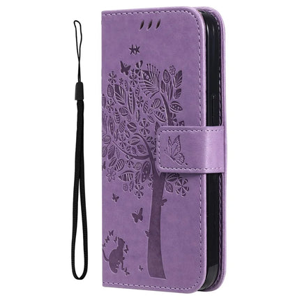 For Honor X5b / X5b Plus Case Cat Tree Pattern Flip Leather Phone Cover