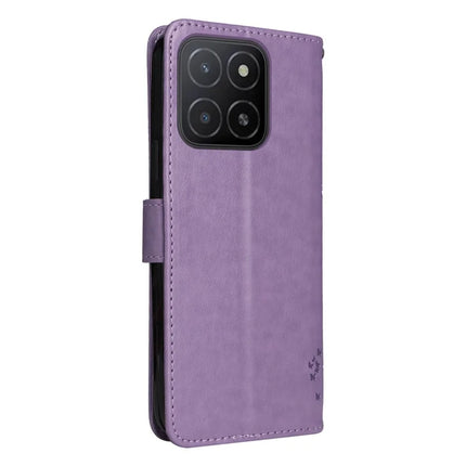 For Honor X5b / X5b Plus Case Cat Tree Pattern Flip Leather Phone Cover