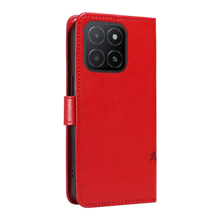 For Honor X5b / X5b Plus Case Flower Pattern PU Leather Wallet Phone Cover