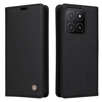 YIKATU YK-001 For Honor X5b / X5b Plus Stand Case Leather Phone Cover - Black