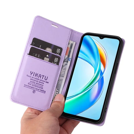 YIKATU YK-001 For Honor X5b / X5b Plus Stand Case Leather Phone Cover