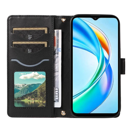 For Honor X5b / X5b Plus Wallet Case Rhombus Leather Phone Cover