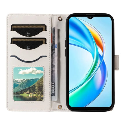 For Honor X5b / X5b Plus Wallet Case Rhombus Leather Phone Cover