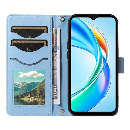 For Honor X5b / X5b Plus Wallet Case Rhombus Leather Phone Cover