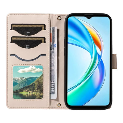 For Honor X5b / X5b Plus Wallet Case Rhombus Leather Phone Cover