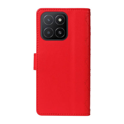 For Honor X5b / X5b Plus Wallet Case Rhombus Leather Phone Cover