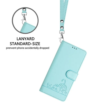 For Samsung Galaxy A26 5G Case with Strap RFID Blocking Leather Wallet Phone Cover Cat Mouse Pattern