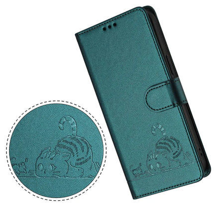 For Samsung Galaxy A26 5G Case with Strap RFID Blocking Leather Wallet Phone Cover Cat Mouse Pattern
