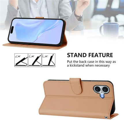 For iPhone 16 Plus Case Solid Color Wallet Leather Phone Cover with Strap