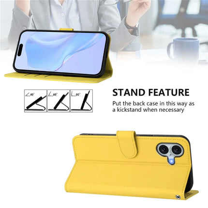 For iPhone 16 Plus Case Solid Color Wallet Leather Phone Cover with Strap