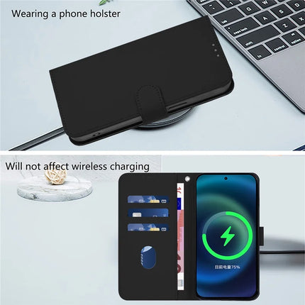 For Samsung Galaxy A05 4G Case Solid Color Wallet Leather Phone Cover with Strap