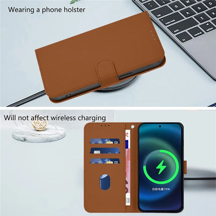 For Samsung Galaxy A05 4G Case Solid Color Wallet Leather Phone Cover with Strap