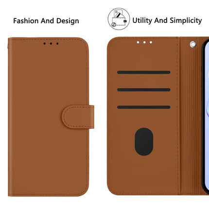 For Samsung Galaxy A05 4G Case Solid Color Wallet Leather Phone Cover with Strap