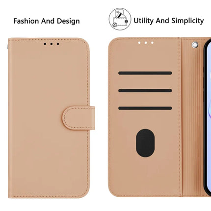 For Samsung Galaxy A05 4G Case Solid Color Wallet Leather Phone Cover with Strap