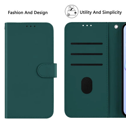For Samsung Galaxy A05 4G Case Solid Color Wallet Leather Phone Cover with Strap