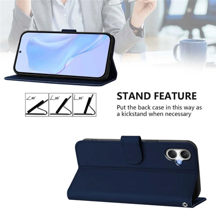 For Samsung Galaxy A05 4G Case Solid Color Wallet Leather Phone Cover with Strap