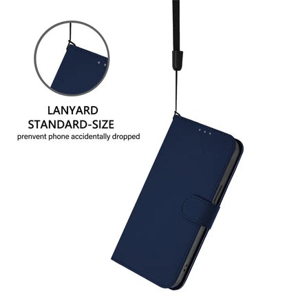 For Samsung Galaxy A05 4G Case Solid Color Wallet Leather Phone Cover with Strap