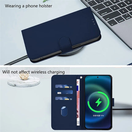 For Samsung Galaxy A05 4G Case Solid Color Wallet Leather Phone Cover with Strap