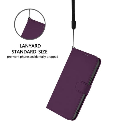 For Samsung Galaxy A05 4G Case Solid Color Wallet Leather Phone Cover with Strap