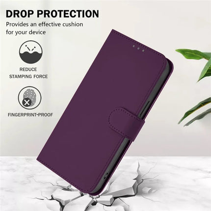 For Samsung Galaxy A05 4G Case Solid Color Wallet Leather Phone Cover with Strap