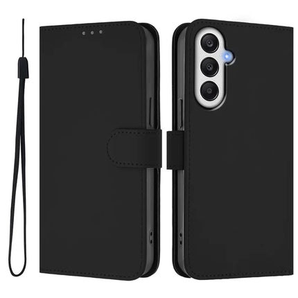 For Samsung Galaxy A05s 4G Case Solid Color Wallet Leather Phone Cover with Strap