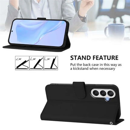 For Samsung Galaxy A05s 4G Case Solid Color Wallet Leather Phone Cover with Strap