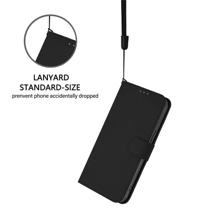 For Samsung Galaxy A05s 4G Case Solid Color Wallet Leather Phone Cover with Strap