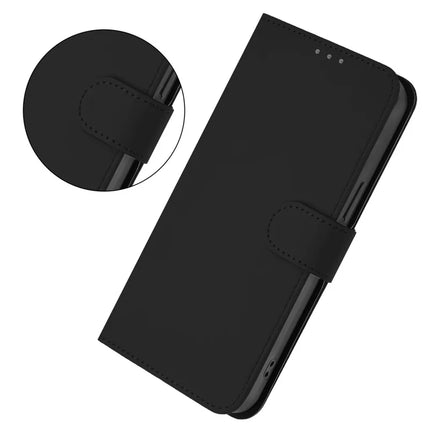 For Samsung Galaxy A05s 4G Case Solid Color Wallet Leather Phone Cover with Strap
