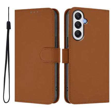 For Samsung Galaxy A05s 4G Case Solid Color Wallet Leather Phone Cover with Strap