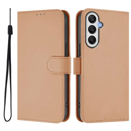For Samsung Galaxy A05s 4G Case Solid Color Wallet Leather Phone Cover with Strap