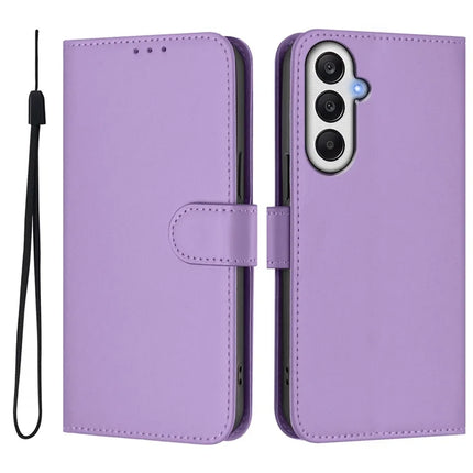 For Samsung Galaxy A05s 4G Case Solid Color Wallet Leather Phone Cover with Strap