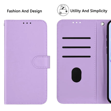 For Samsung Galaxy A05s 4G Case Solid Color Wallet Leather Phone Cover with Strap