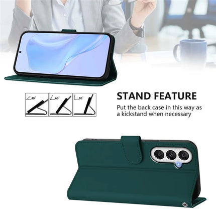 For Samsung Galaxy A05s 4G Case Solid Color Wallet Leather Phone Cover with Strap