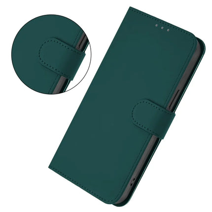 For Samsung Galaxy A05s 4G Case Solid Color Wallet Leather Phone Cover with Strap