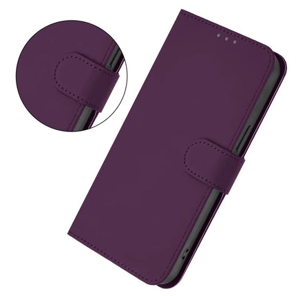 For Samsung Galaxy A06 Case Solid Color Wallet Leather Phone Cover with Strap