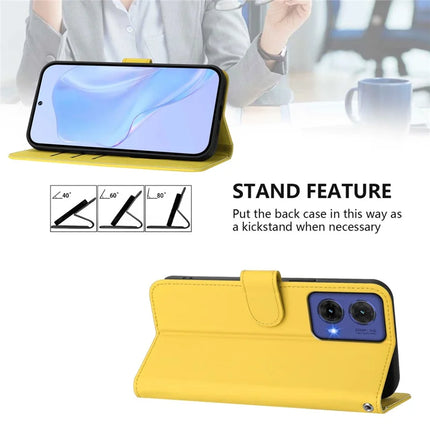 For Motorola Moto G85 5G Case Solid Color Wallet Leather Phone Cover with Strap