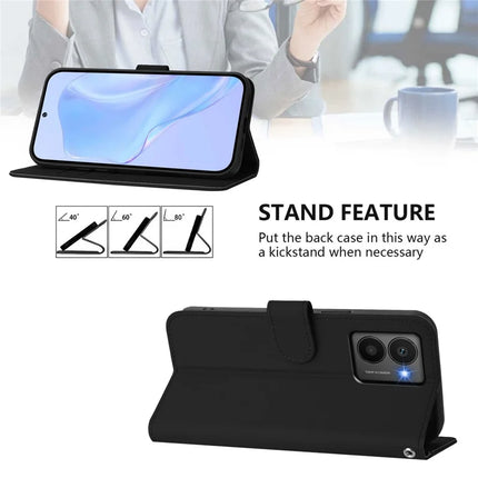 For HMD Fusion 5G Case Solid Color Wallet Leather Phone Cover with Strap