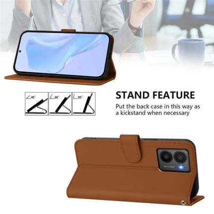 For HMD Fusion 5G Case Solid Color Wallet Leather Phone Cover with Strap