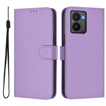 For HMD Fusion 5G Case Solid Color Wallet Leather Phone Cover with Strap - Lavender