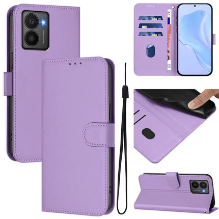 For HMD Fusion 5G Case Solid Color Wallet Leather Phone Cover with Strap