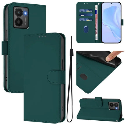 For HMD Fusion 5G Case Solid Color Wallet Leather Phone Cover with Strap