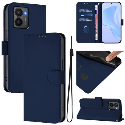 For HMD Fusion 5G Case Solid Color Wallet Leather Phone Cover with Strap